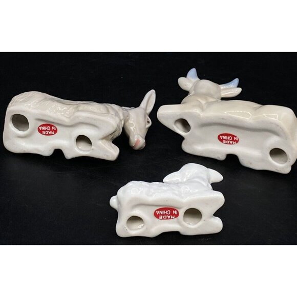 International Bazaar Pastel Nativity Donkey Cow Lamb Replacement Pieces LOT 3 - Picture 8 of 16